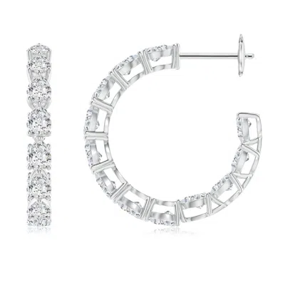 ANGARA PEAR-SHAPED DIAMOND INSIDE-OUT MEDIUM HOOP EARRINGS
