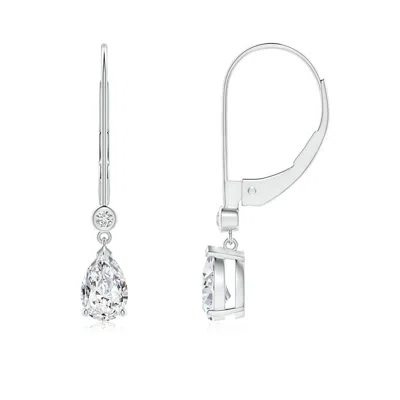 ANGARA PEAR-SHAPED DIAMOND LEVERBACK DROP EARRINGS WITH DIAMOND ACCENT