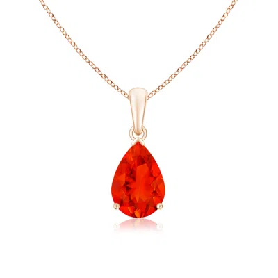 ANGARA PEAR-SHAPED FIRE OPAL SOLITAIRE PENDANT