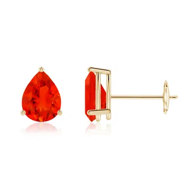 ANGARA PEAR-SHAPED FIRE OPAL STUD EARRINGS