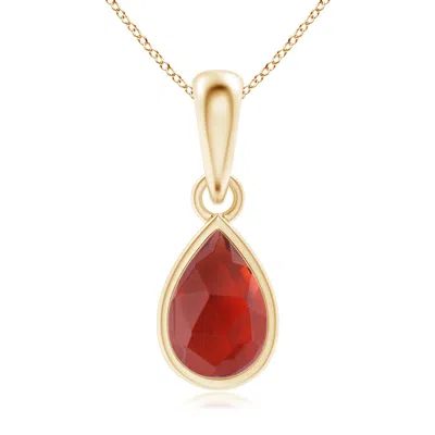 ANGARA PEAR-SHAPED GARNET SOLITAIRE DANGLE PENDANT