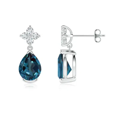 ANGARA PEAR-SHAPED LAB-GROWN ALEXANDRITE EARRINGS WITH DIAMONDS