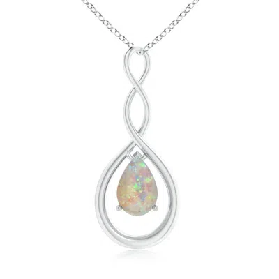 ANGARA PEAR-SHAPED OPAL INFINITY LOOP PENDANT