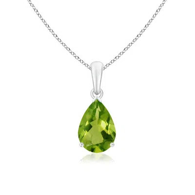 ANGARA PEAR-SHAPED PERIDOT SOLITAIRE PENDANT