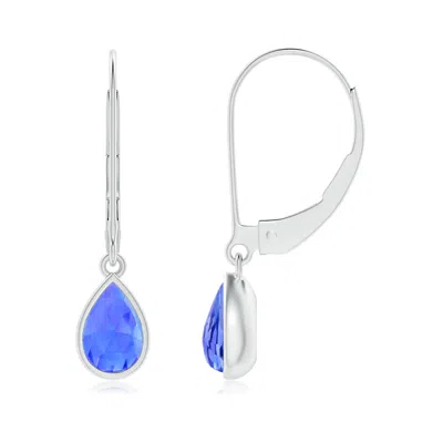 ANGARA PEAR-SHAPED TANZANITE SOLITAIRE DROP EARRINGS