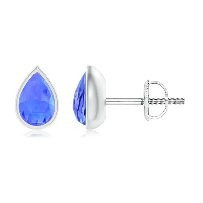 ANGARA PEAR-SHAPED TANZANITE SOLITAIRE STUD EARRINGS