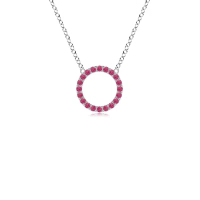 ANGARA PINK SAPPHIRE OPEN CIRCLE ETERNITY PENDANT