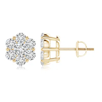 ANGARA PRESSURE-SET DIAMOND CLUSTER STUD EARRINGS