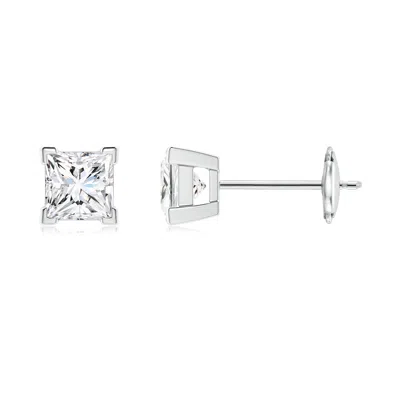 ANGARA PRINCESS-CUT DIAMOND SOLITAIRE STUD EARRINGS