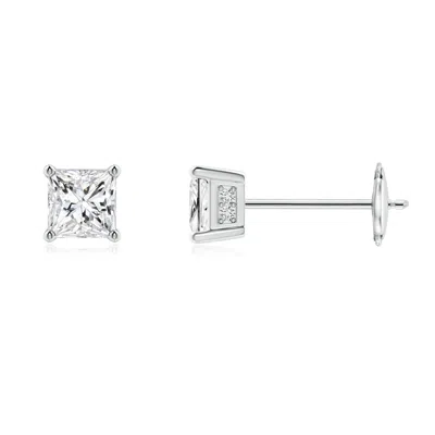 ANGARA PRINCESS-CUT DIAMOND SOLITAIRE STUD EARRINGS