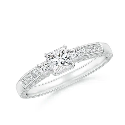 ANGARA PRINCESS-CUT DIAMOND THREE STONE RING