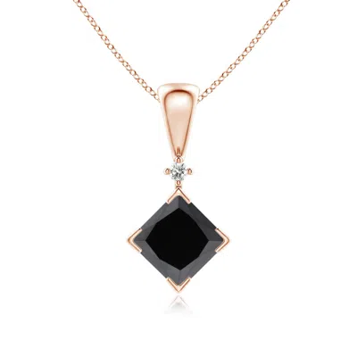 ANGARA PRINCESS-CUT ENHANCED BLACK DIAMOND PENDANT