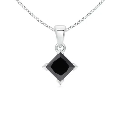 ANGARA PRINCESS-CUT ENHANCED BLACK DIAMOND SOLITAIRE PENDANT