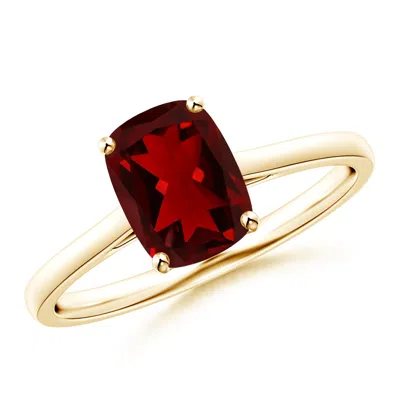 ANGARA PRONG-SET CUSHION GARNET SOLITAIRE RING