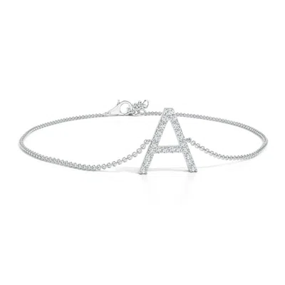 ANGARA PRONG-SET DIAMOND CAPITAL "A" INITIAL BRACELET