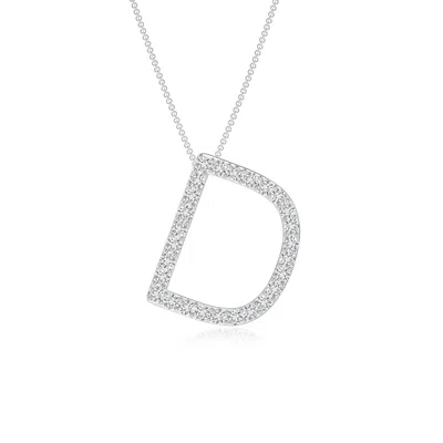 ANGARA PRONG-SET DIAMOND CAPITAL "D" INITIAL PENDANT