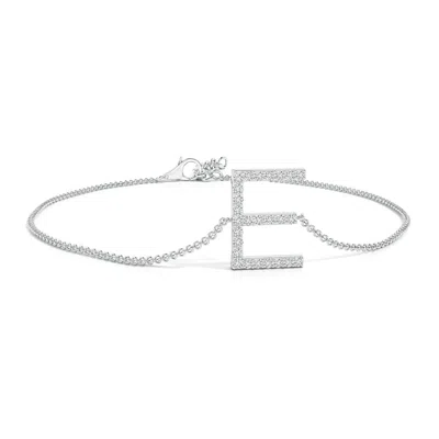 ANGARA PRONG-SET DIAMOND CAPITAL "E" INITIAL BRACELET
