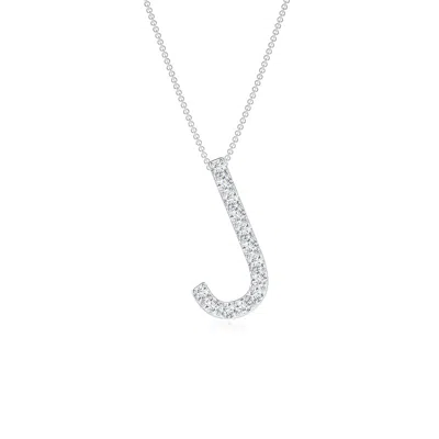 ANGARA PRONG-SET DIAMOND CAPITAL "J" INITIAL PENDANT
