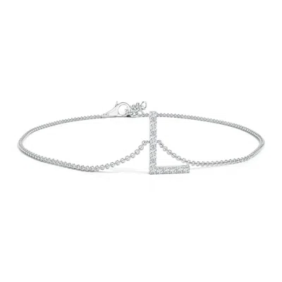 ANGARA PRONG-SET DIAMOND CAPITAL "L" INITIAL BRACELET