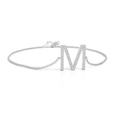 ANGARA PRONG-SET DIAMOND CAPITAL "M" INITIAL BRACELET