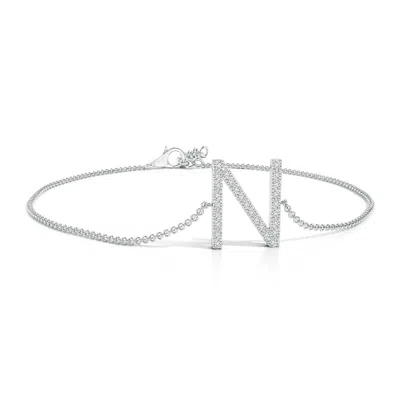 ANGARA PRONG-SET DIAMOND CAPITAL "N" INITIAL BRACELET