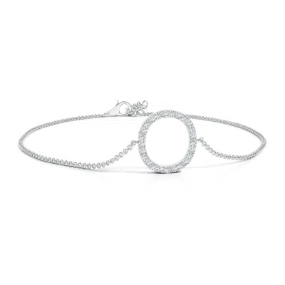 ANGARA PRONG-SET DIAMOND CAPITAL "O" INITIAL BRACELET