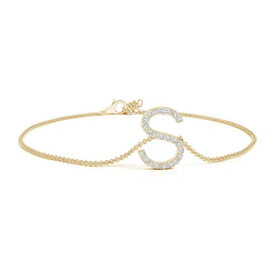 ANGARA PRONG-SET DIAMOND CAPITAL "S" INITIAL BRACELET