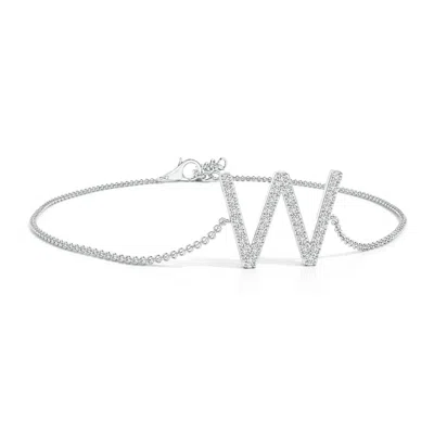 ANGARA PRONG-SET DIAMOND CAPITAL "W" INITIAL BRACELET