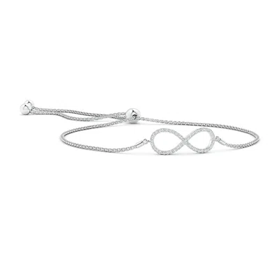 ANGARA PRONG-SET DIAMOND INFINITY BOLO BRACELET