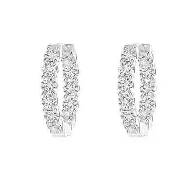ANGARA PRONG-SET DIAMOND INSIDE OUT HOOP EARRINGS