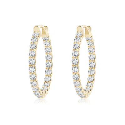 ANGARA PRONG-SET DIAMOND INSIDE OUT HOOP EARRINGS
