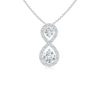 ANGARA PRONG-SET DOUBLE DIAMOND INFINITY PENDANT