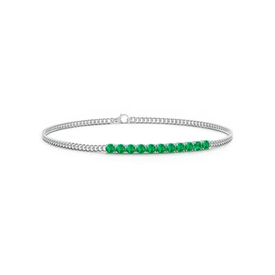ANGARA PRONG-SET EMERALD BAR BRACELET
