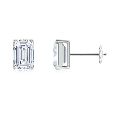 ANGARA PRONG-SET EMERALD-CUT DIAMOND SOLITAIRE STUD EARRINGS
