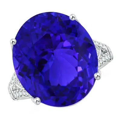ANGARA PRONG-SET GIA CERTIFIED TANZANITE SPLIT SHANK RING
