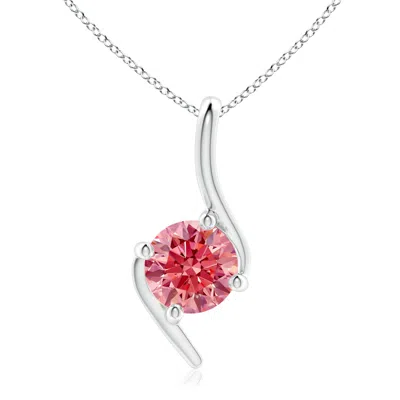 ANGARA PRONG-SET LAB-GROWN FANCY INTENSE PINK DIAMOND SOLITAIRE BYPASS PENDANT