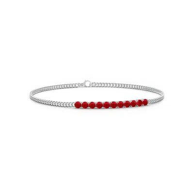 ANGARA PRONG-SET RUBY BAR BRACELET