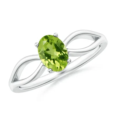 ANGARA PRONG-SET SOLITAIRE PERIDOT SPLIT SHANK RING