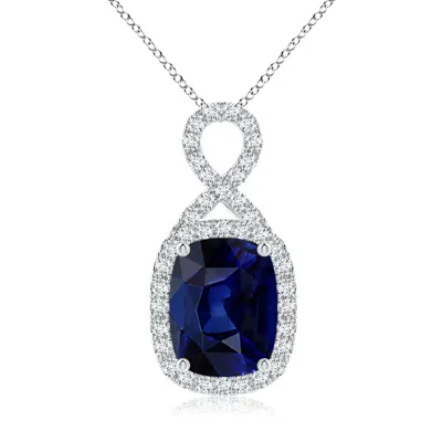 ANGARA RECTANGULAR CUSHION SAPPHIRE INFINITY PENDANT