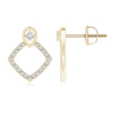 ANGARA RHOMBUS DIAMOND STUDS WITH INVERTED PEAR MOTIF