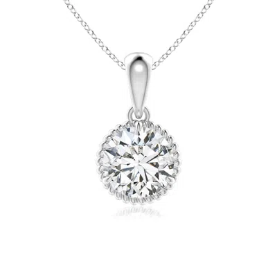 ANGARA ROPE-FRAMED CLAW-SET DIAMOND SOLITAIRE PENDANT