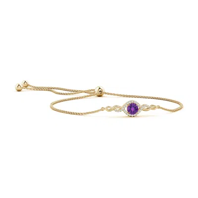 ANGARA ROUND AMETHYST INFINITY BOLO BRACELET