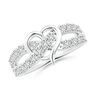 ANGARA ROUND DIAMOND CRISS CROSS HEART PROMISE RING