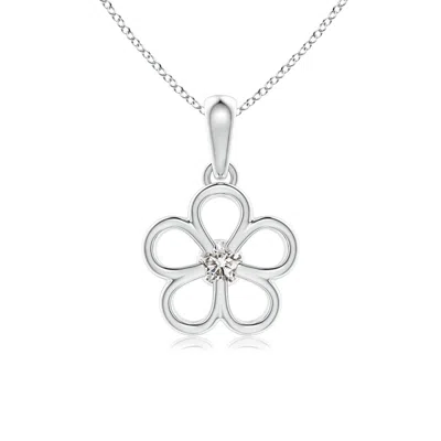 ANGARA ROUND DIAMOND FLOWER PENDANT