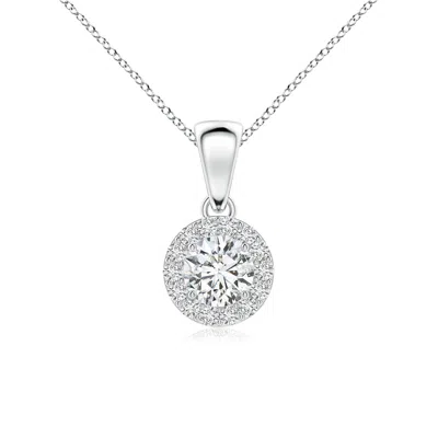 ANGARA ROUND DIAMOND HALO PENDANT