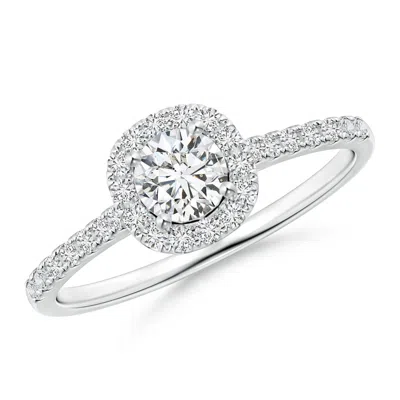 ANGARA ROUND DIAMOND HALO RING WITH ACCENTS