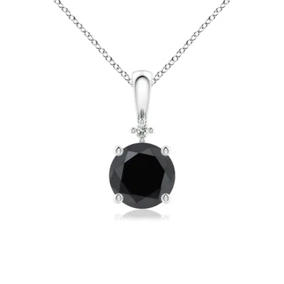 ANGARA ROUND ENHANCED BLACK DIAMOND SOLITAIRE PENDANT