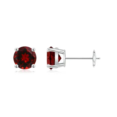 ANGARA ROUND GARNET STUD EARRINGS