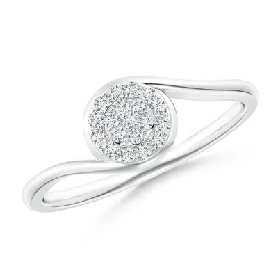 ANGARA ROUND HALO DIAMOND CLUSTER PROMISE RING