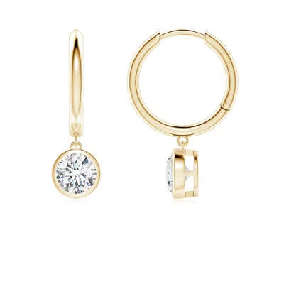ANGARA ROUND LAB-GROWN DIAMOND HOOP DROP EARRINGS